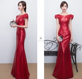 ชุดราตรียาว สีแดง ส่วมใส่เป็น ชุดออกงาน ได้หลายงาน - Image 2