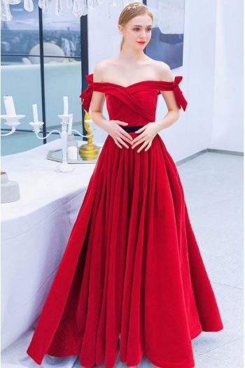 ชุดราตรียาวออกงานกลางคืน สีแดง