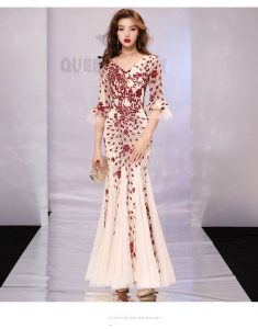 ชุดราตรียาวเข้ารูป หางปลา